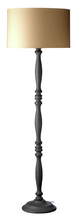 Heart of House Flitwick Wooden Spindle Floor Lamp - Grey